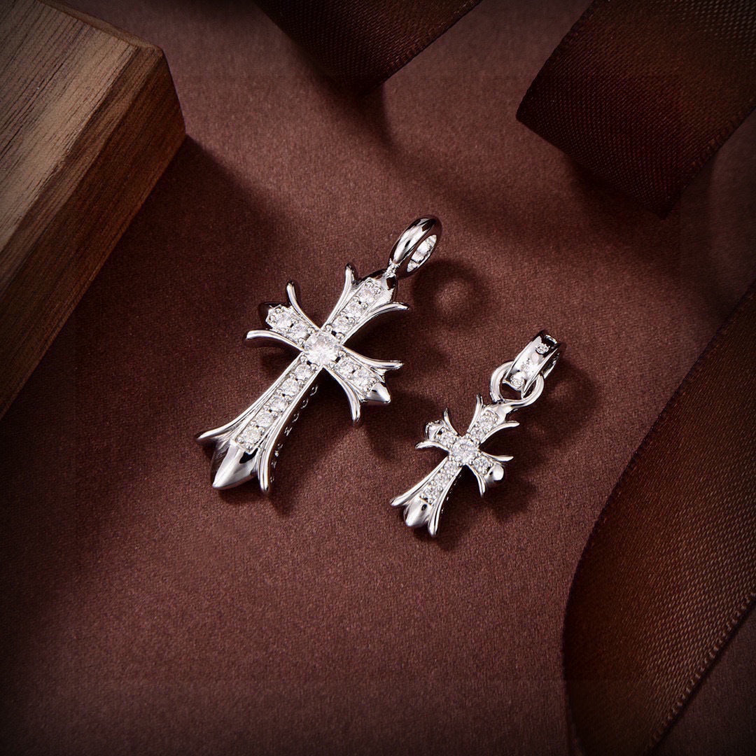 Chrome Hearts Bright Accent Twin Cross Necklace - album image 5