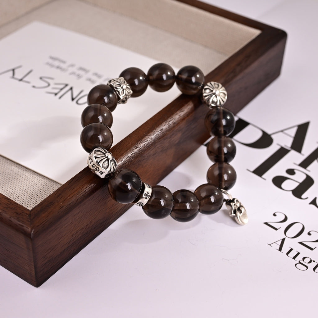 Chrome Hearts Large Dark Bead Cross Bracelet - album image 5
