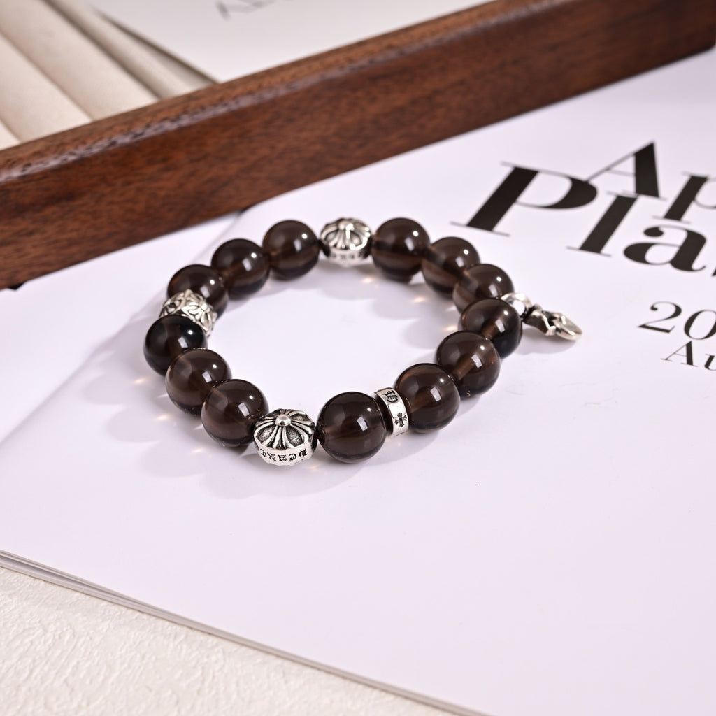 Chrome Hearts Large Dark Bead Cross Bracelet - album image 4