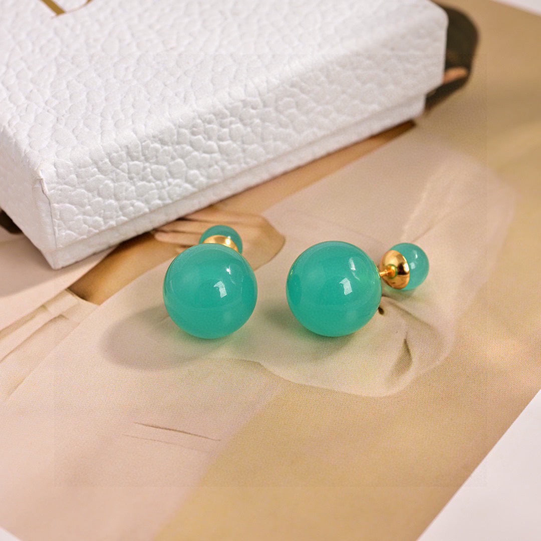 Dior Colorful Double-Bead Earrings - product image 9