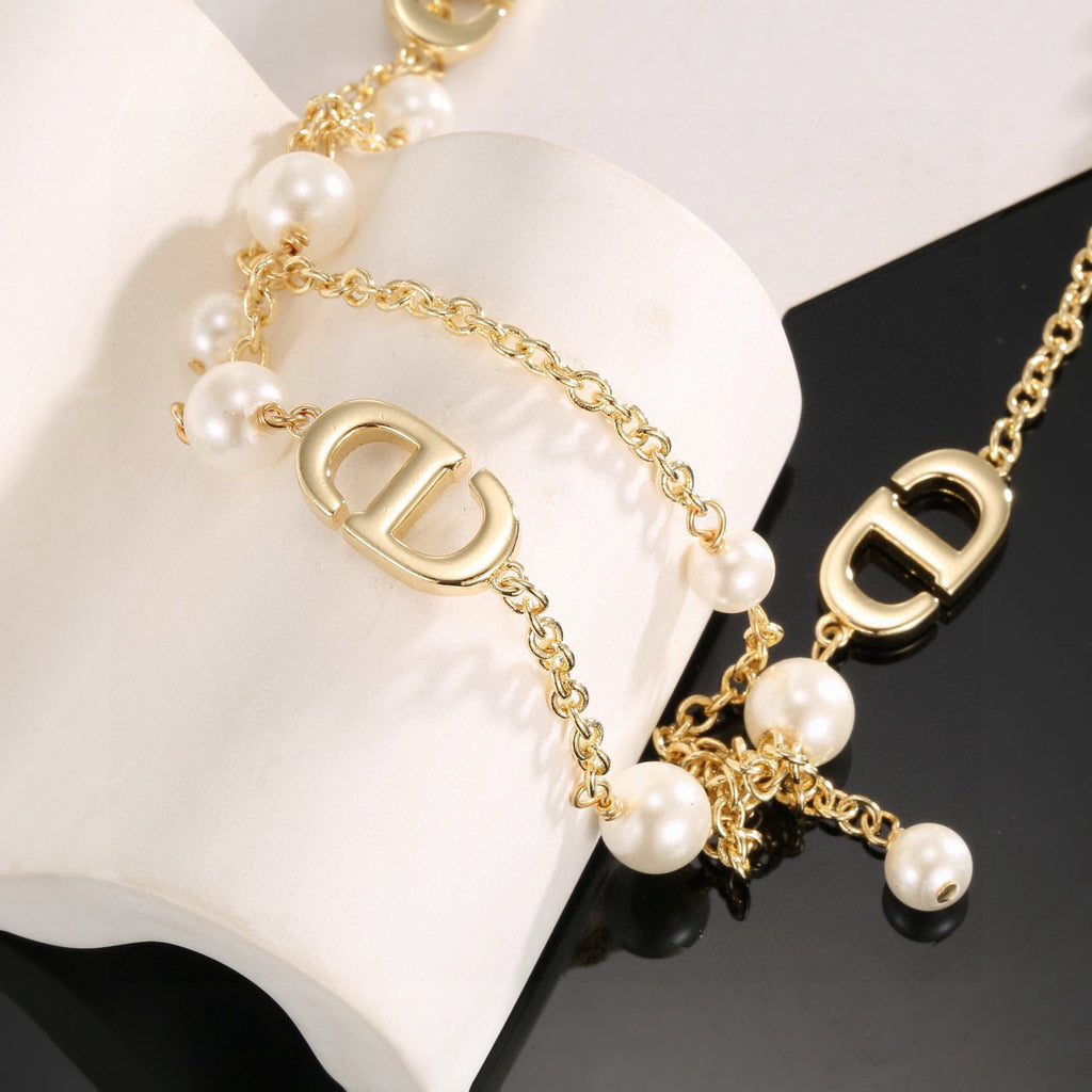Dior Pearl-Look Bead and Letter Necklace - product image 4