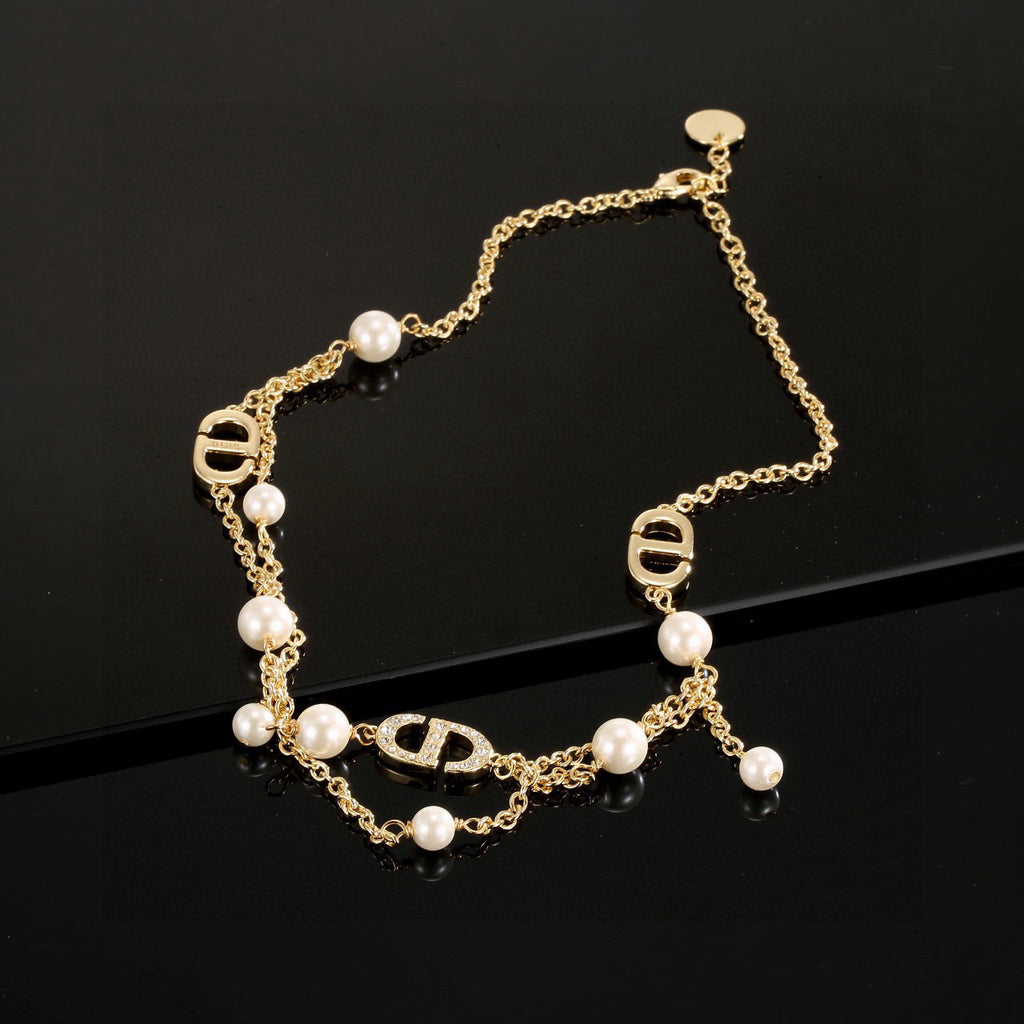 Dior Pearl-Look Bead and Letter Necklace - product image 5