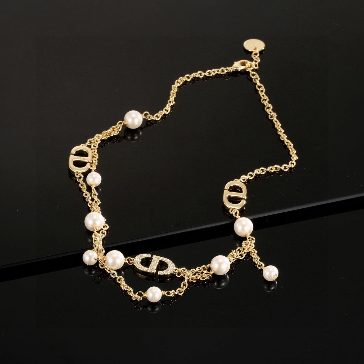 Dior Pearl-Look Bead and Letter Necklace - product image 5