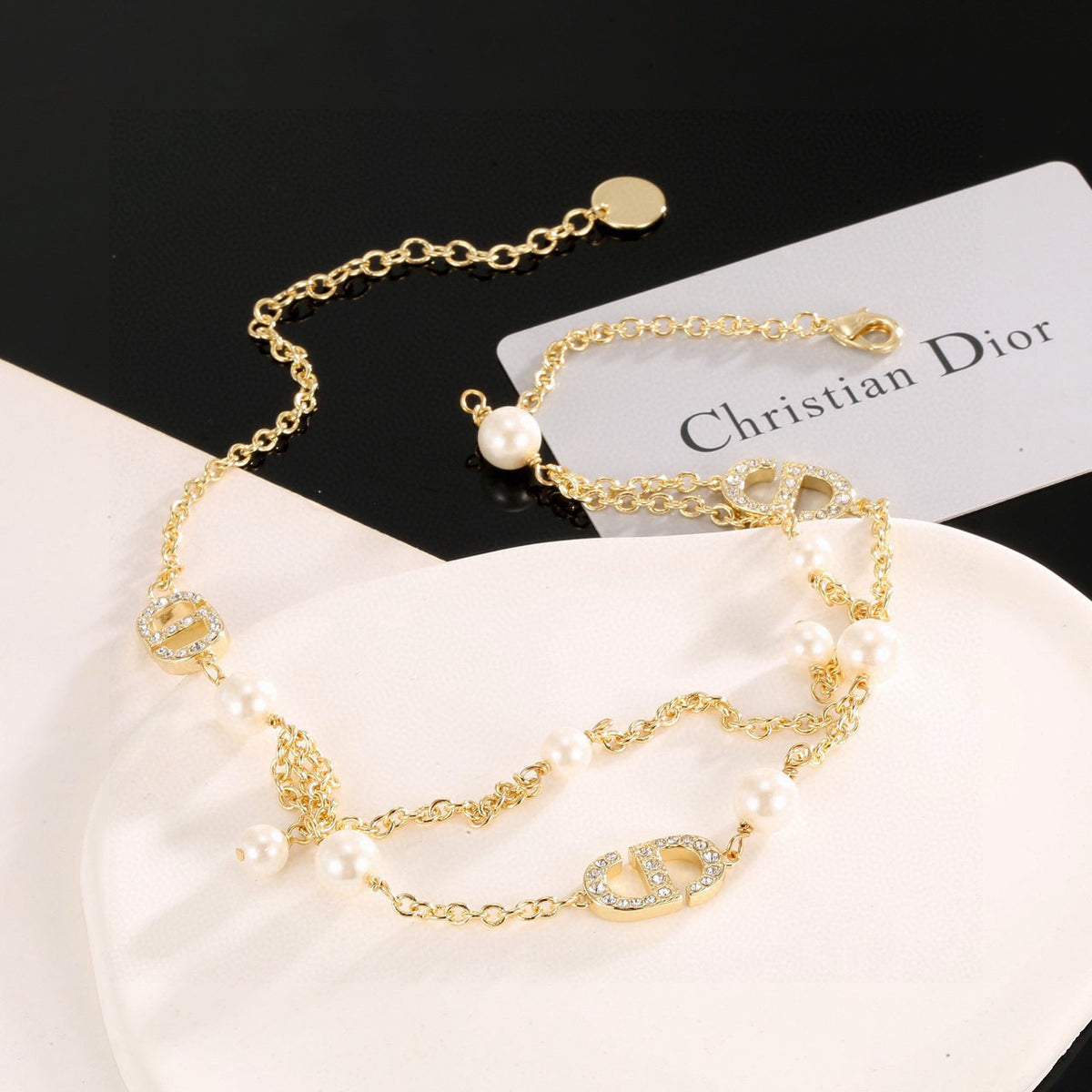 Dior Pearl-Look Bead and Letter Necklace - product image 9