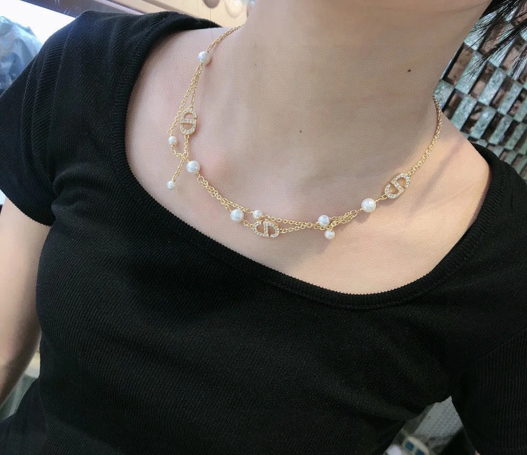 Dior Pearl-Look Bead and Letter Necklace - product image 7