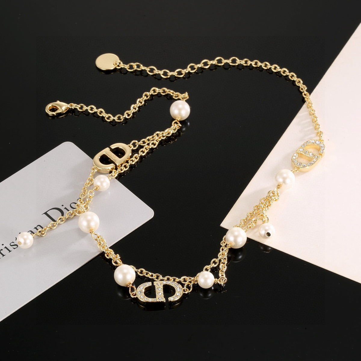 Dior Pearl-Look Bead and Letter Necklace - product image 8
