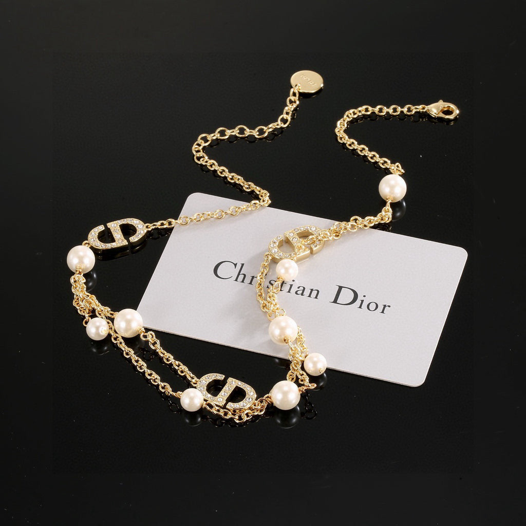 Dior Pearl-Look Bead and Letter Necklace - product image 2