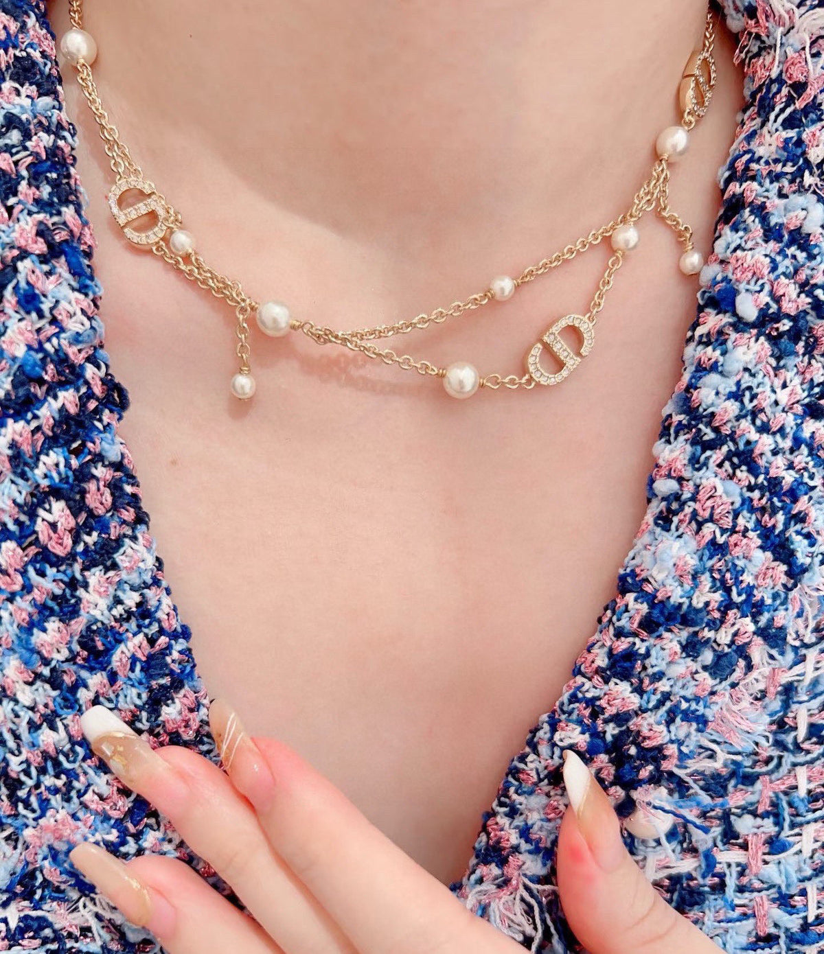 Dior Pearl-Look Bead and Letter Necklace - product image 1