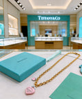 Tiffany & Co. Gold-Tone Pink Heart Necklace - album image 1