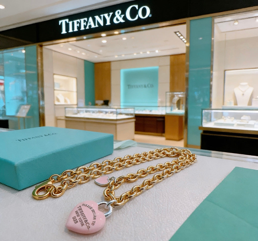 Tiffany & Co. Gold-Tone Pink Heart Necklace - album image 6