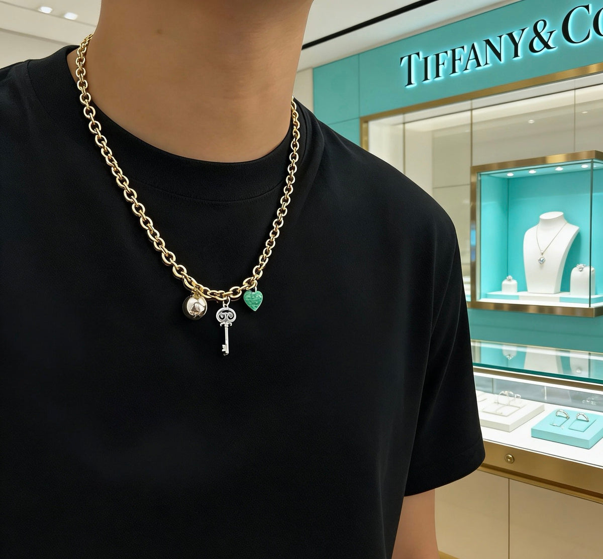 Tiffany & Co. Gold-Tone Multi-Charm Necklace - album image 7