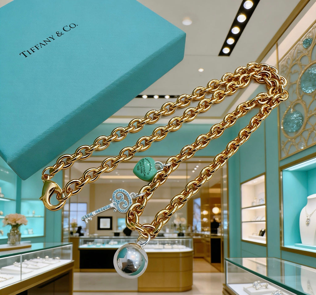 Tiffany & Co. Gold-Tone Multi-Charm Necklace - album image 6