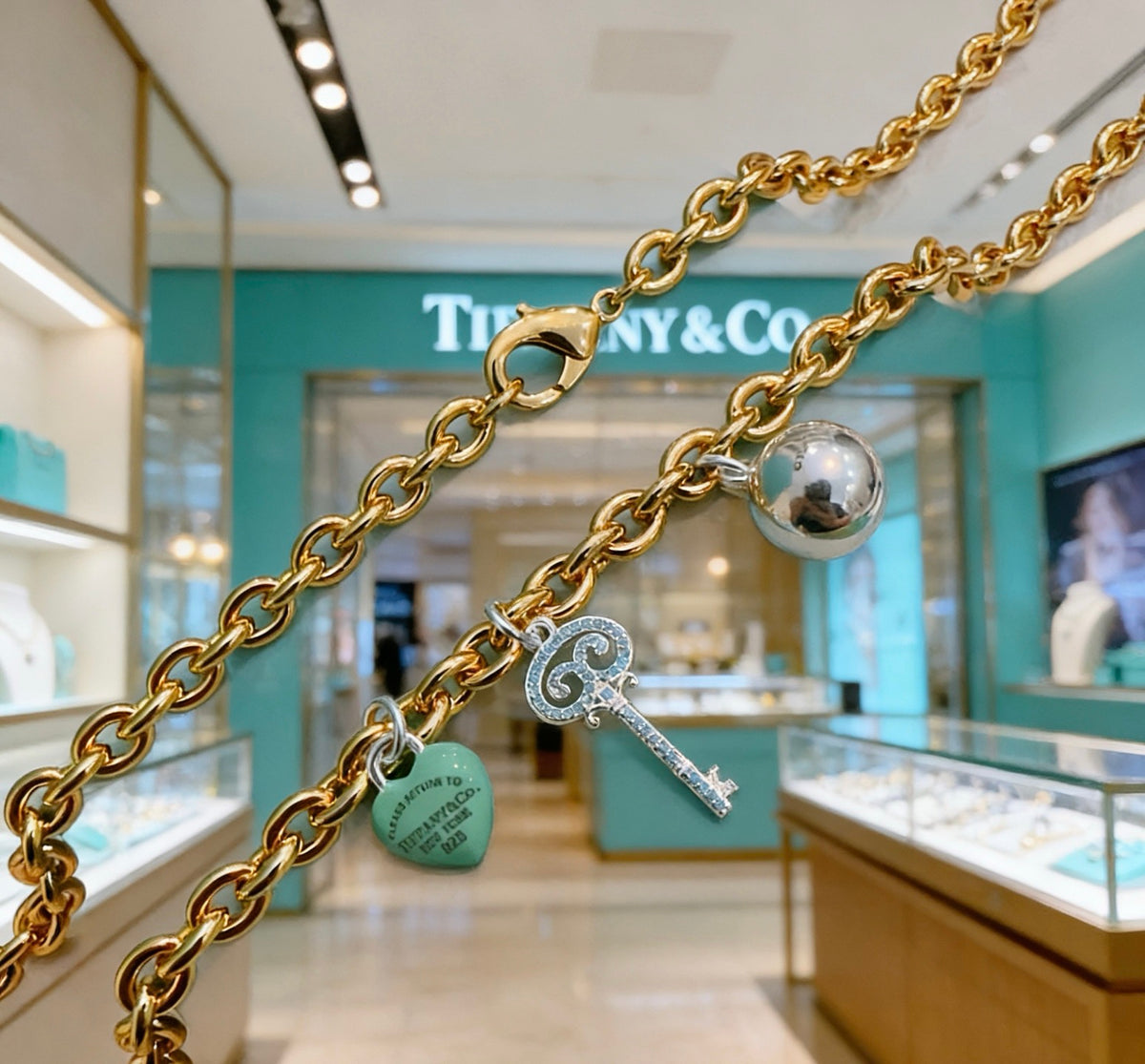 Tiffany & Co. Gold-Tone Multi-Charm Necklace - album image 3