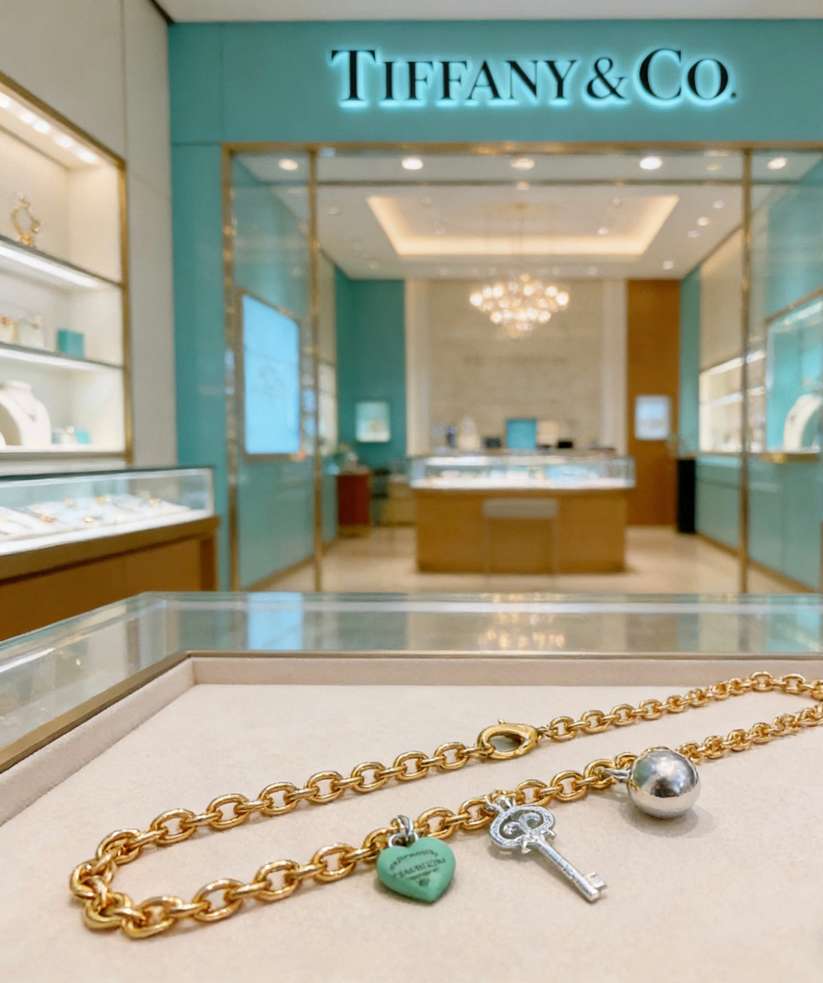 Tiffany & Co. Gold-Tone Multi-Charm Necklace - album image 1