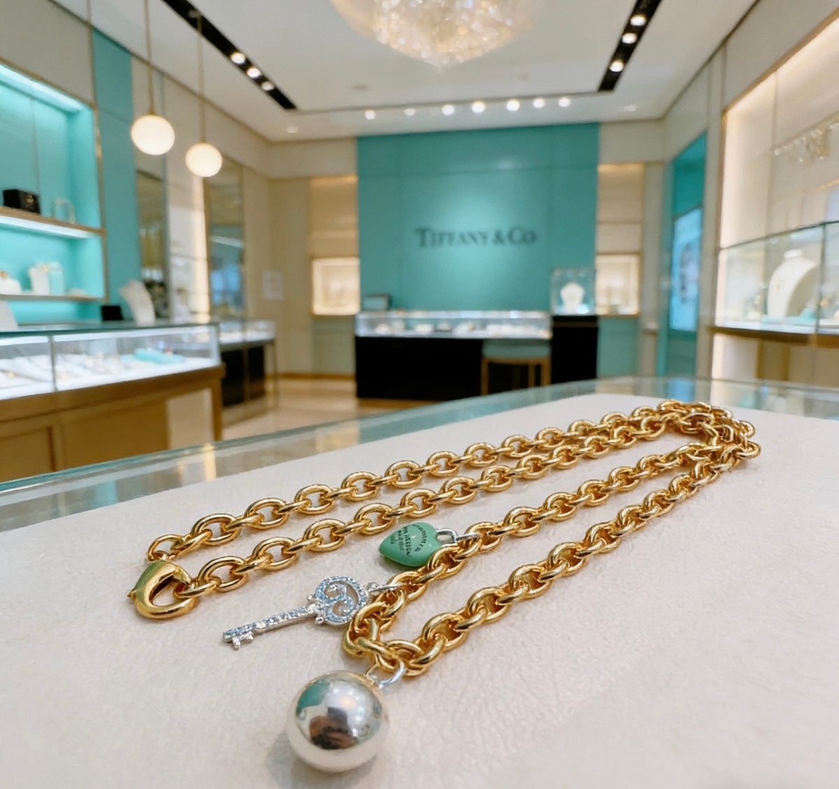 Tiffany & Co. Gold-Tone Multi-Charm Necklace - album image 8