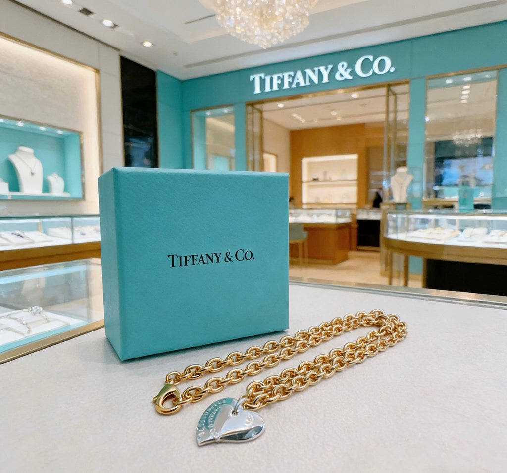 Tiffany & Co. Gold-Tone Link Pendant Necklace - album image 6
