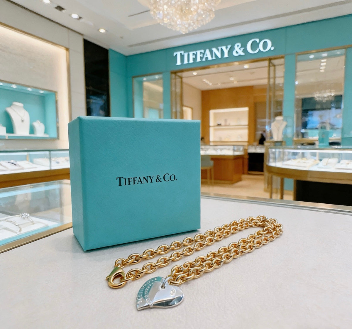 Tiffany & Co. Gold-Tone Link Pendant Necklace - album image 6