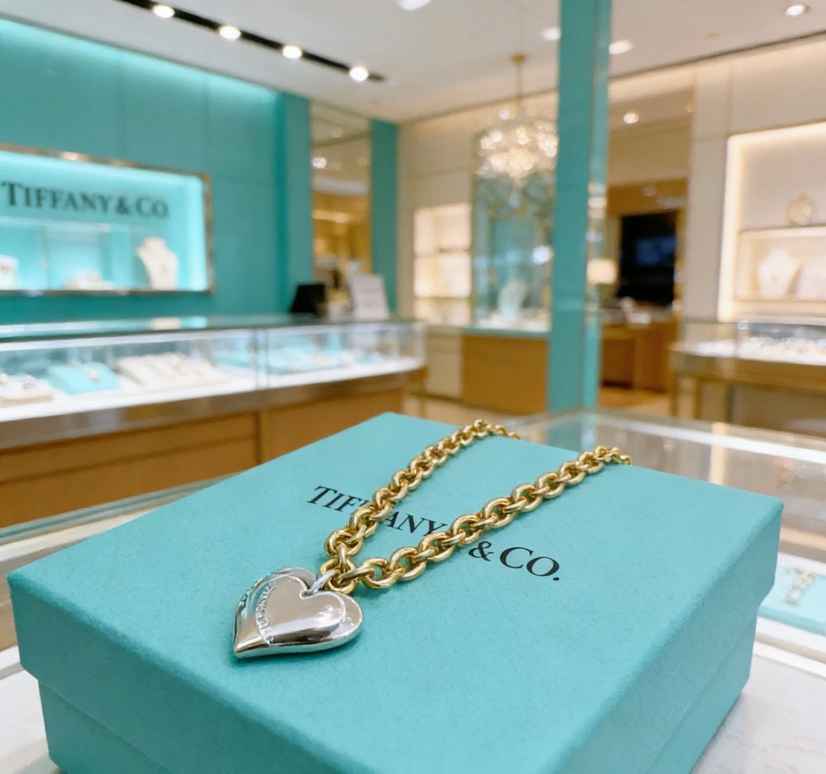 Tiffany & Co. Gold-Tone Link Pendant Necklace - album image 4