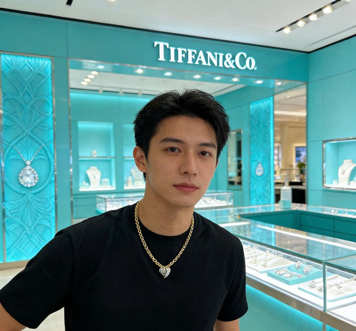 Tiffany & Co. Gold-Tone Link Pendant Necklace - album image 2