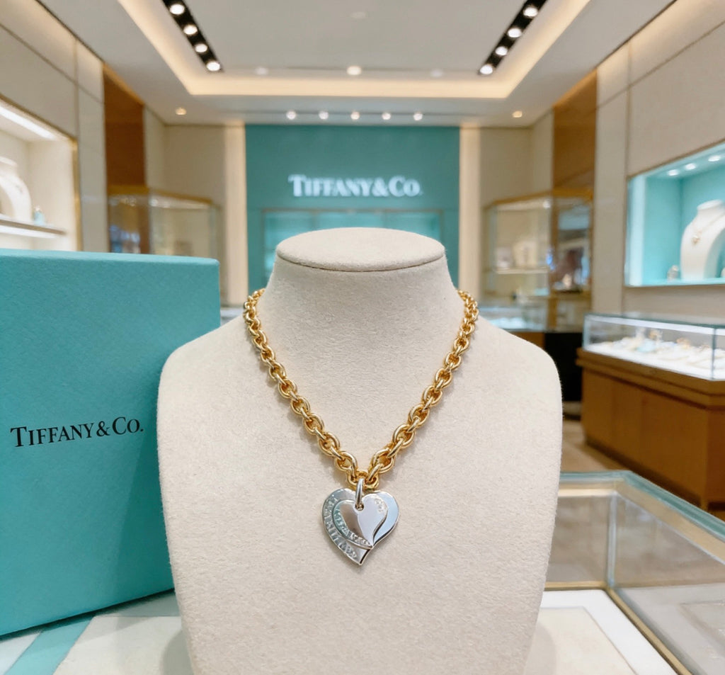 Tiffany & Co. Gold-Tone Link Pendant Necklace - album image 9