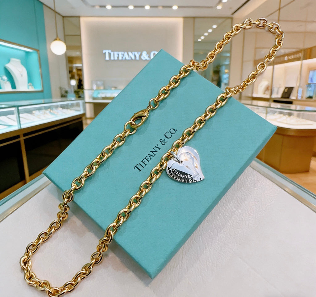 Tiffany & Co. Gold-Tone Link Pendant Necklace - album image 7