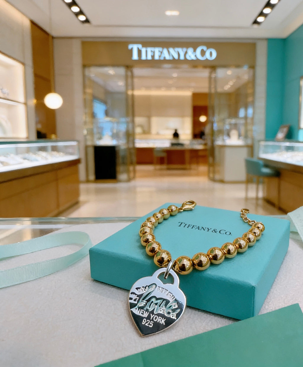 Tiffany & Co. Gold-Tone Bead Round Tag Bracelet - album image 6