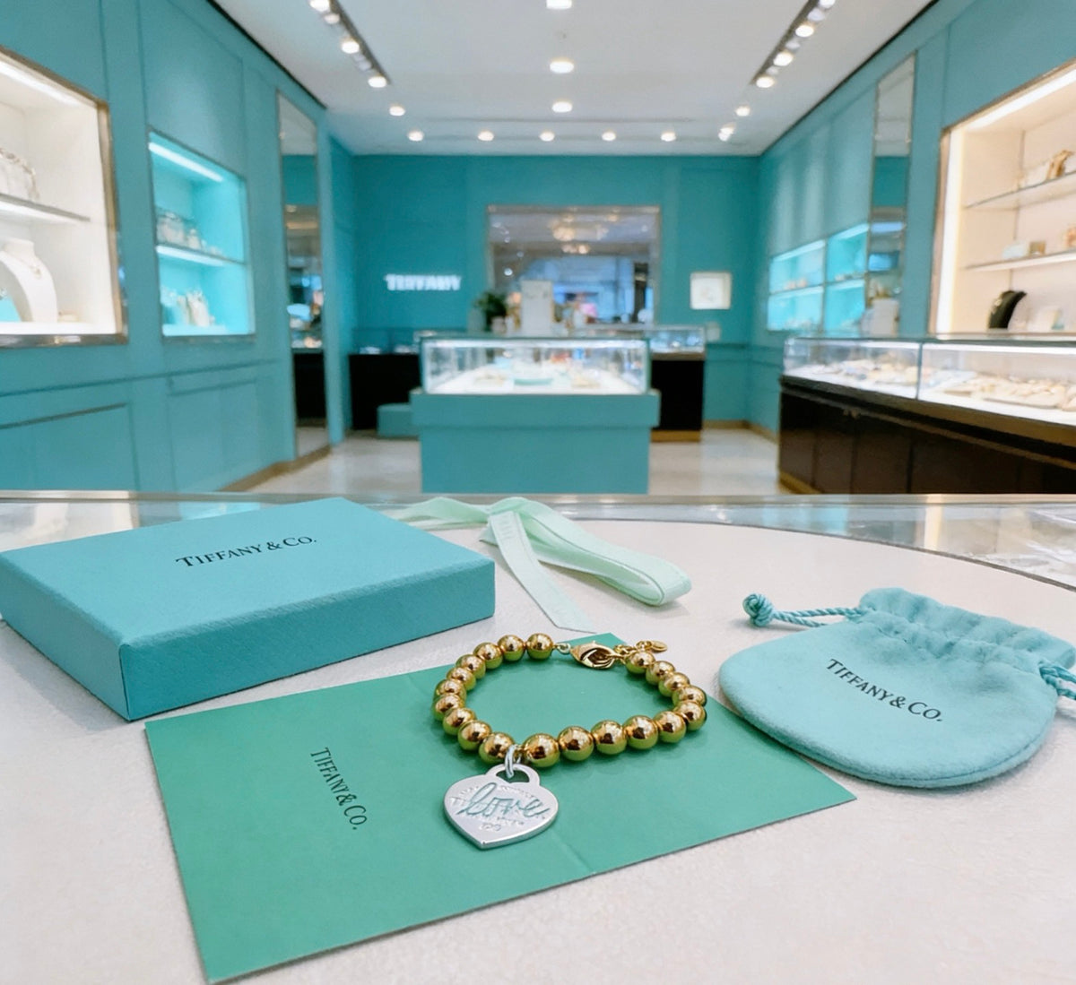 Tiffany & Co. Gold-Tone Bead Round Tag Bracelet - album image 4
