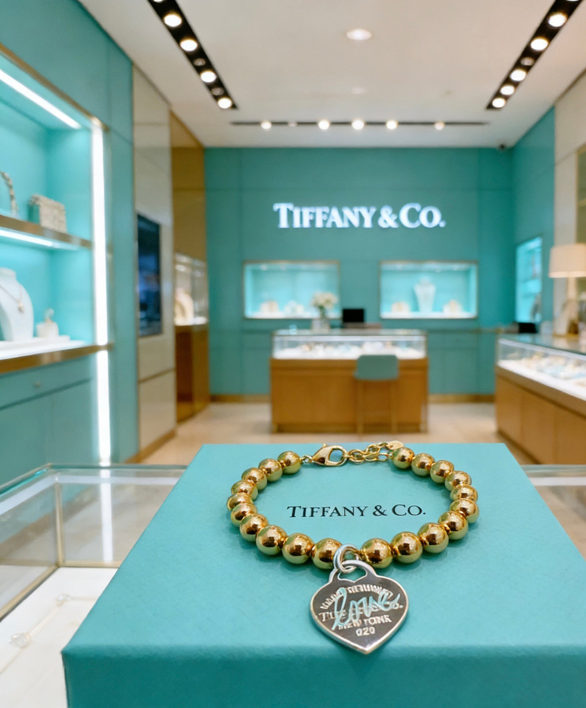 Tiffany & Co. Gold-Tone Bead Round Tag Bracelet - album image 5