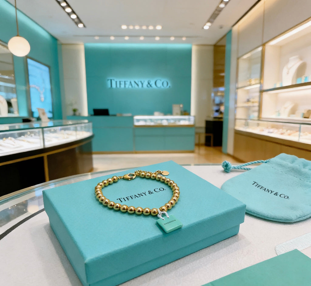Tiffany & Co. Gold-Tone Blue Square Bracelet - album image 5