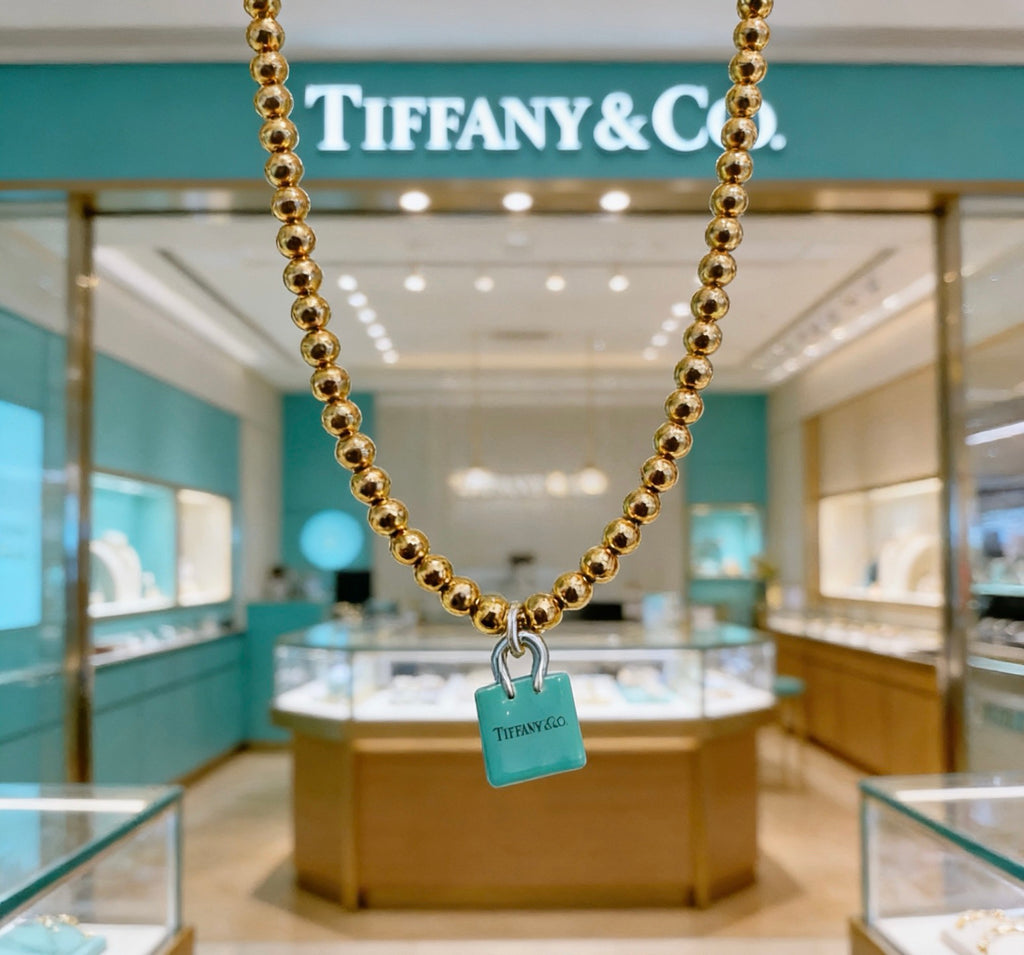 Tiffany & Co. Gold-Tone Blue Square Bracelet - album image 2