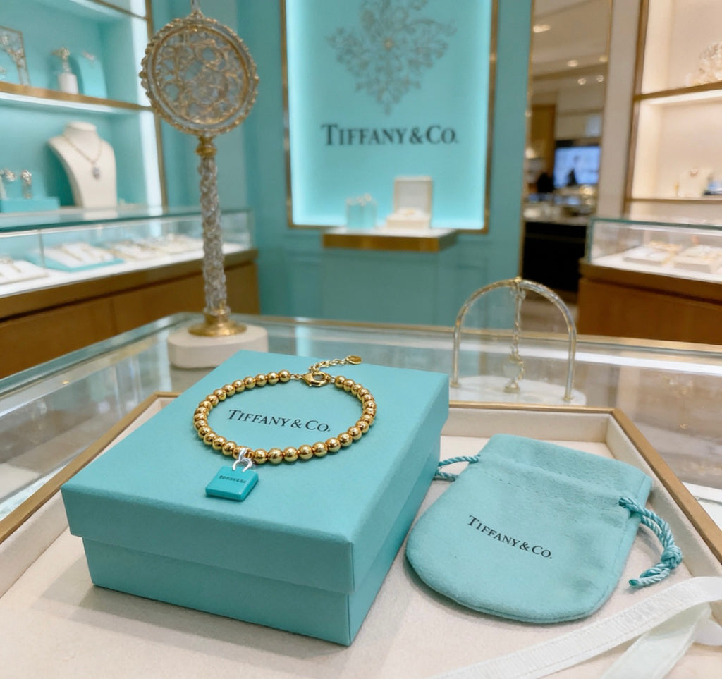 Tiffany & Co. Gold-Tone Blue Square Bracelet - album image 6
