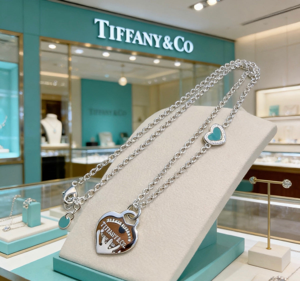 Tiffany & Co. Slim Rectangular Tag Necklace - album image 2