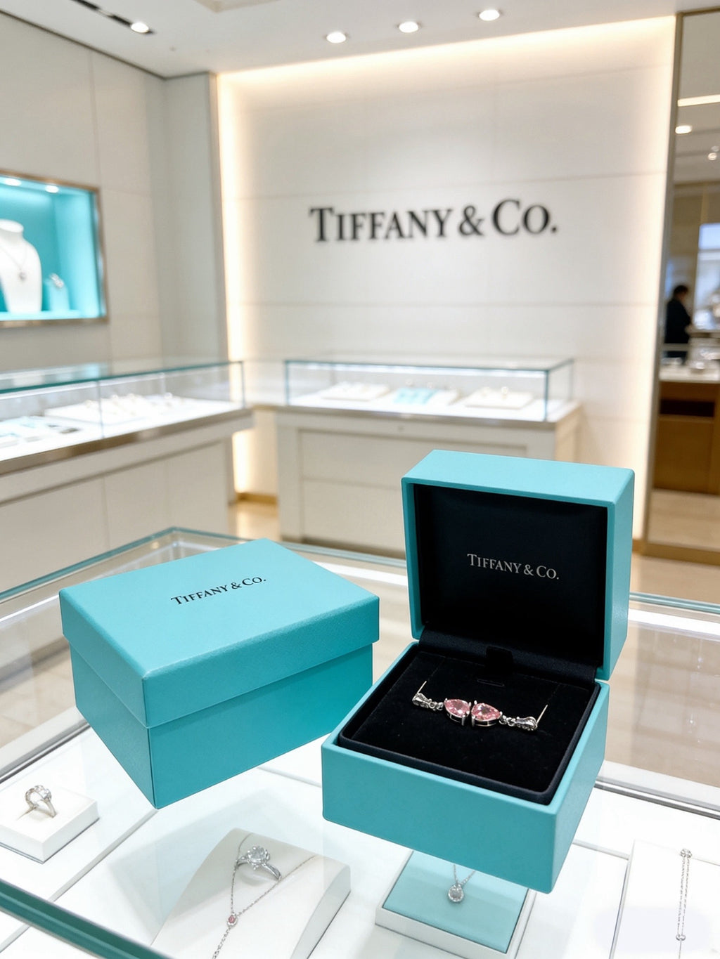 Tiffany & Co. Pink Bird Motif Earrings - album image 1
