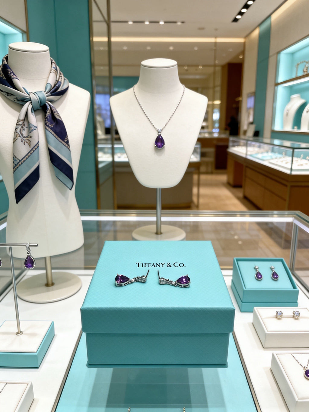 Tiffany & Co. Purple Drop Accent Earrings - album image 1