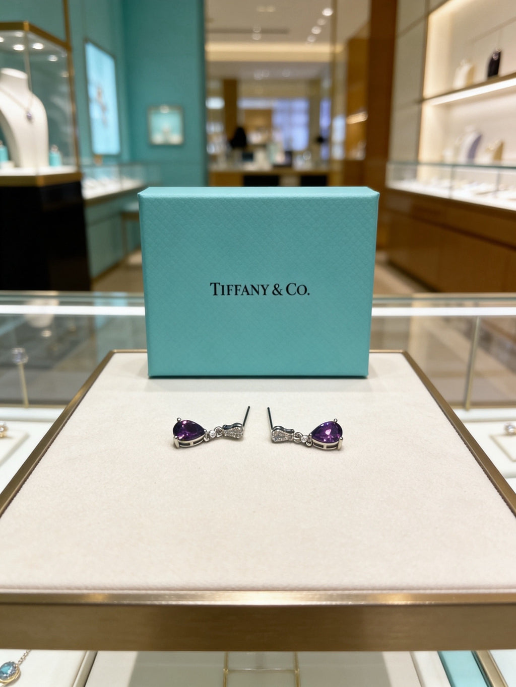 Tiffany & Co. Purple Drop Accent Earrings - album image 2