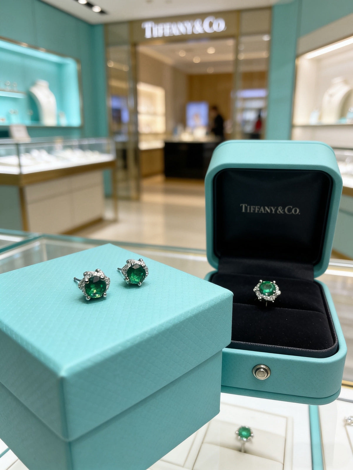 Tiffany & Co. Green Cluster Stud Earrings - album image 4