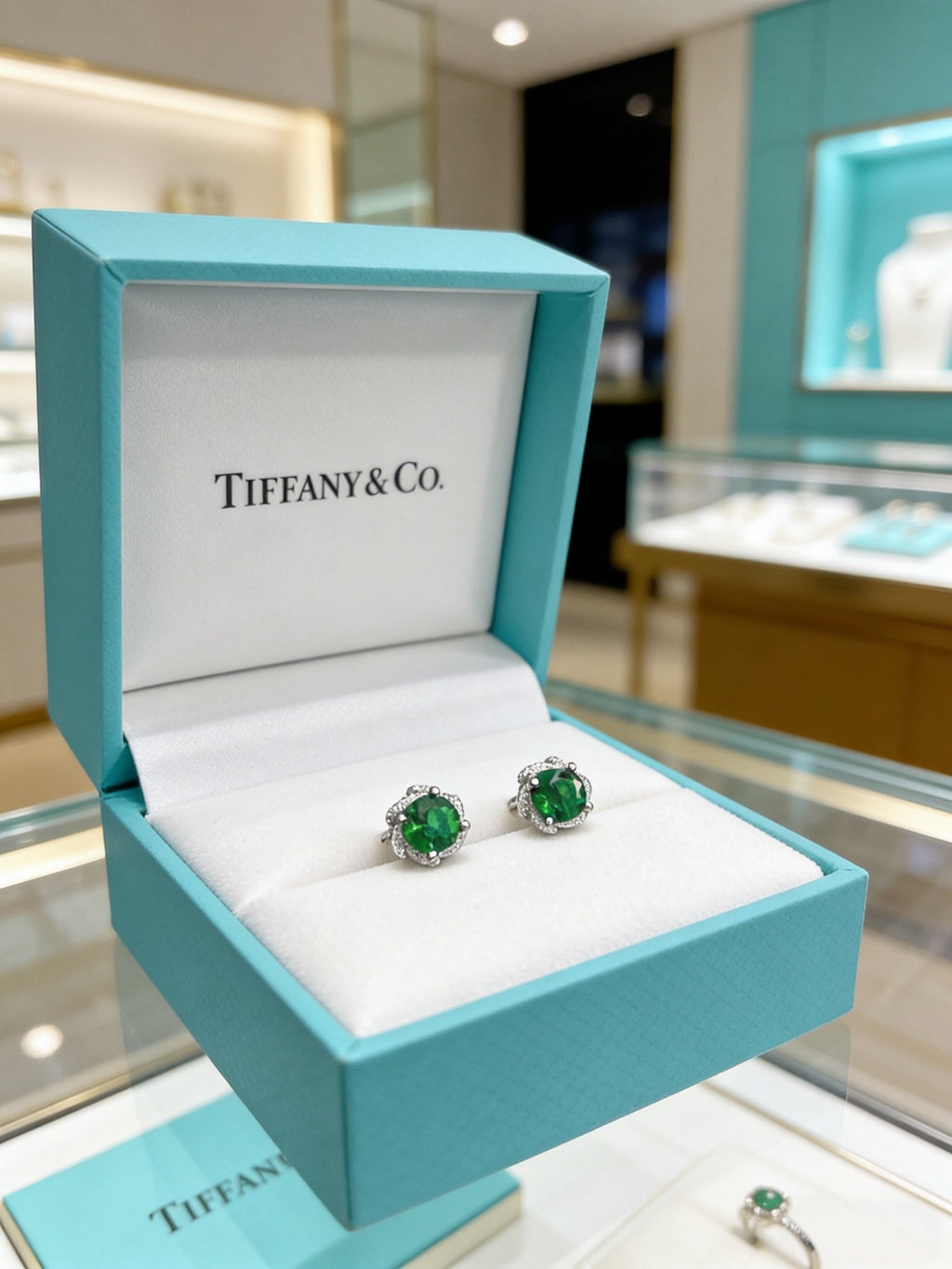 Tiffany & Co. Green Cluster Stud Earrings - album image 9