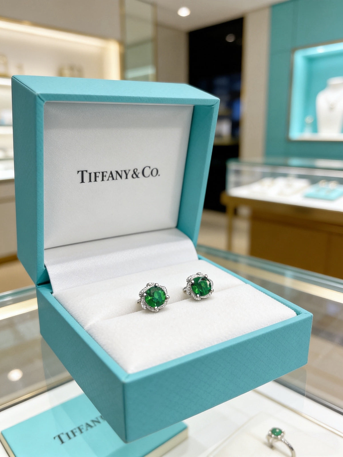 Tiffany & Co. Green Cluster Stud Earrings - album image 9