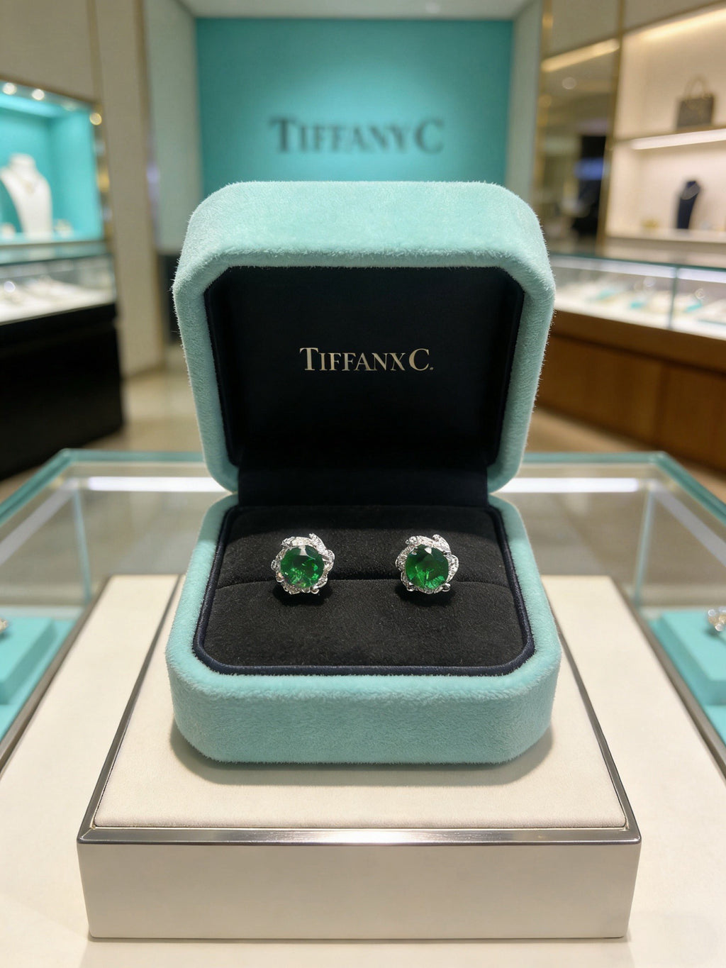 Tiffany & Co. Green Cluster Stud Earrings - album image 8