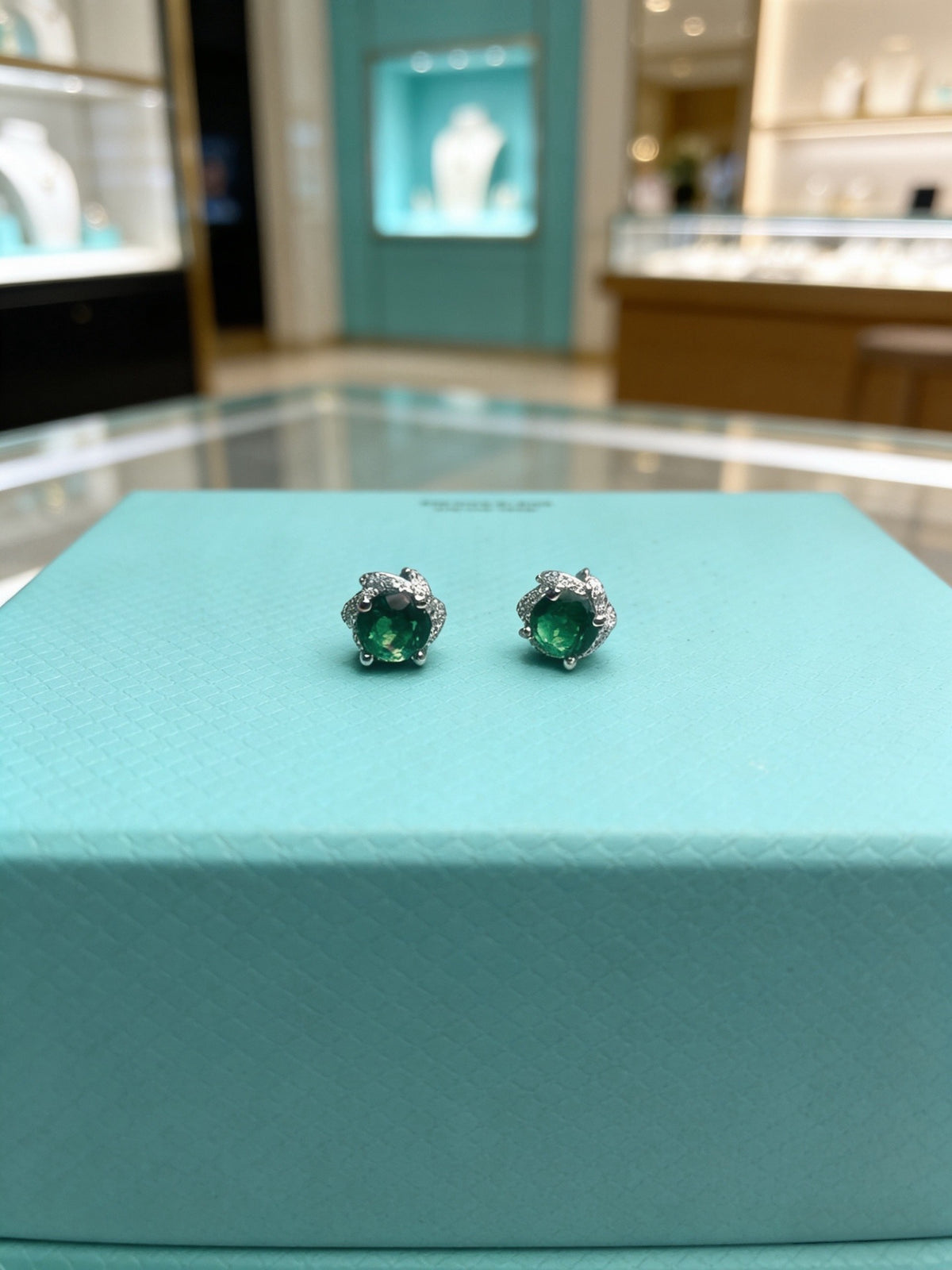 Tiffany & Co. Green Cluster Stud Earrings - album image 2