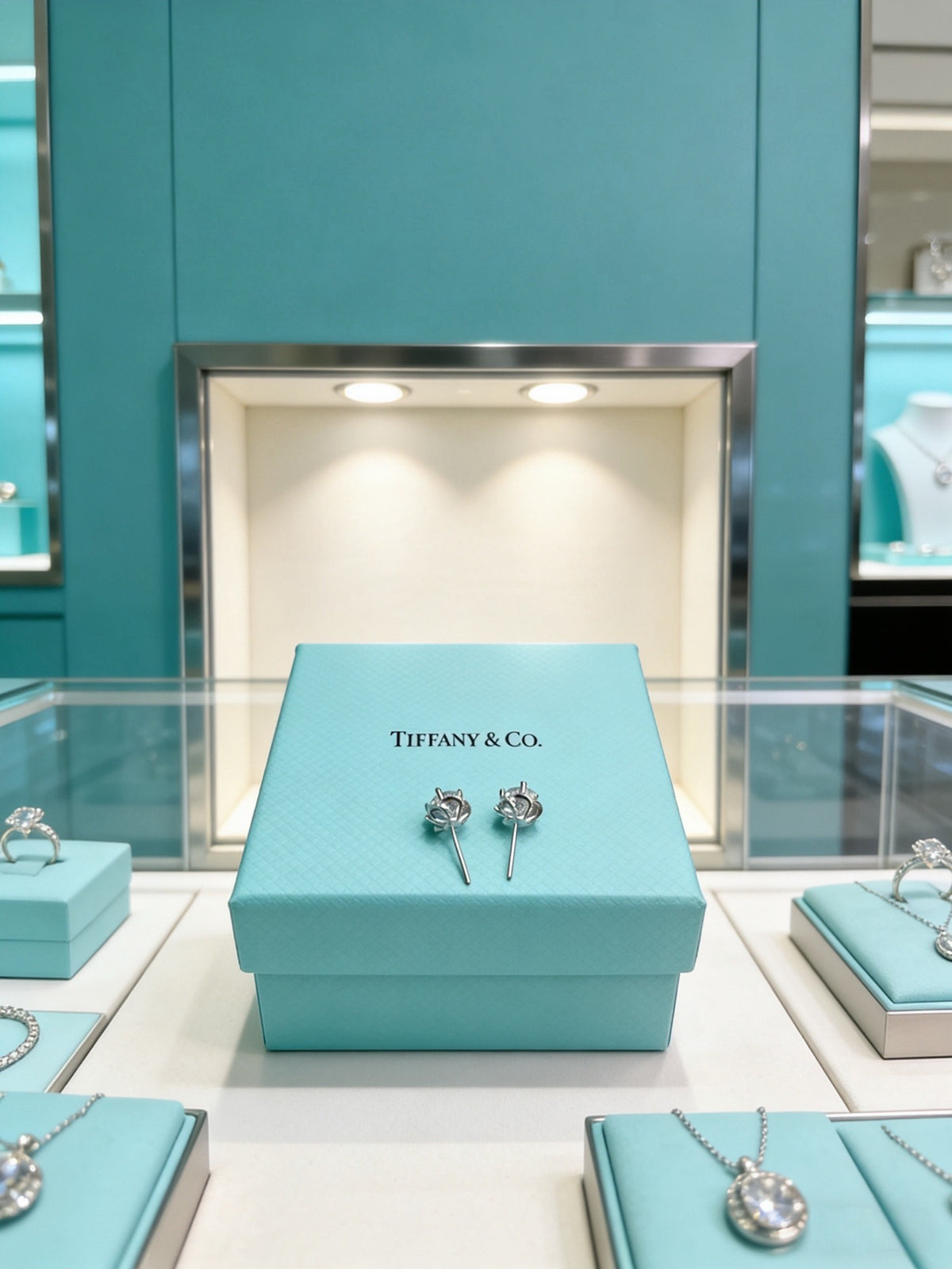 Tiffany & Co. Clear Floral Cluster Stud Earrings - album image 9
