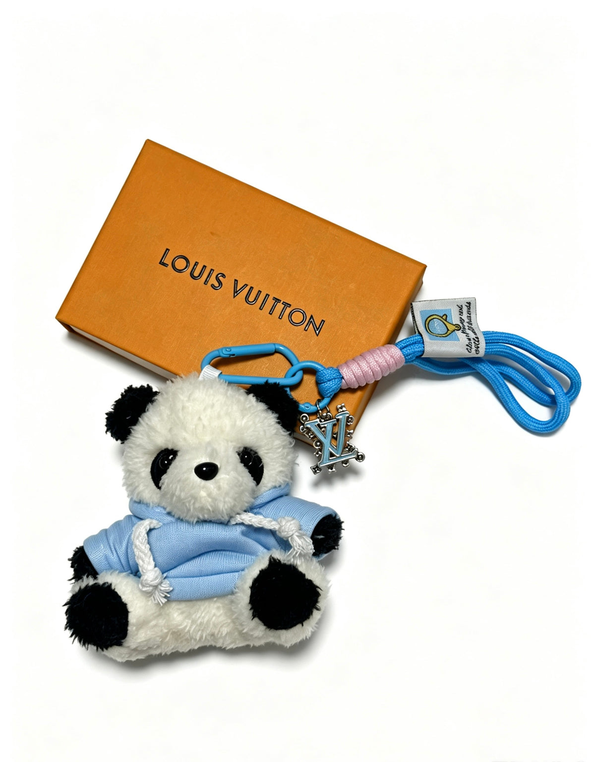 Louis Vuitton Plush Panda Keychain with Blue Strap - album image 1