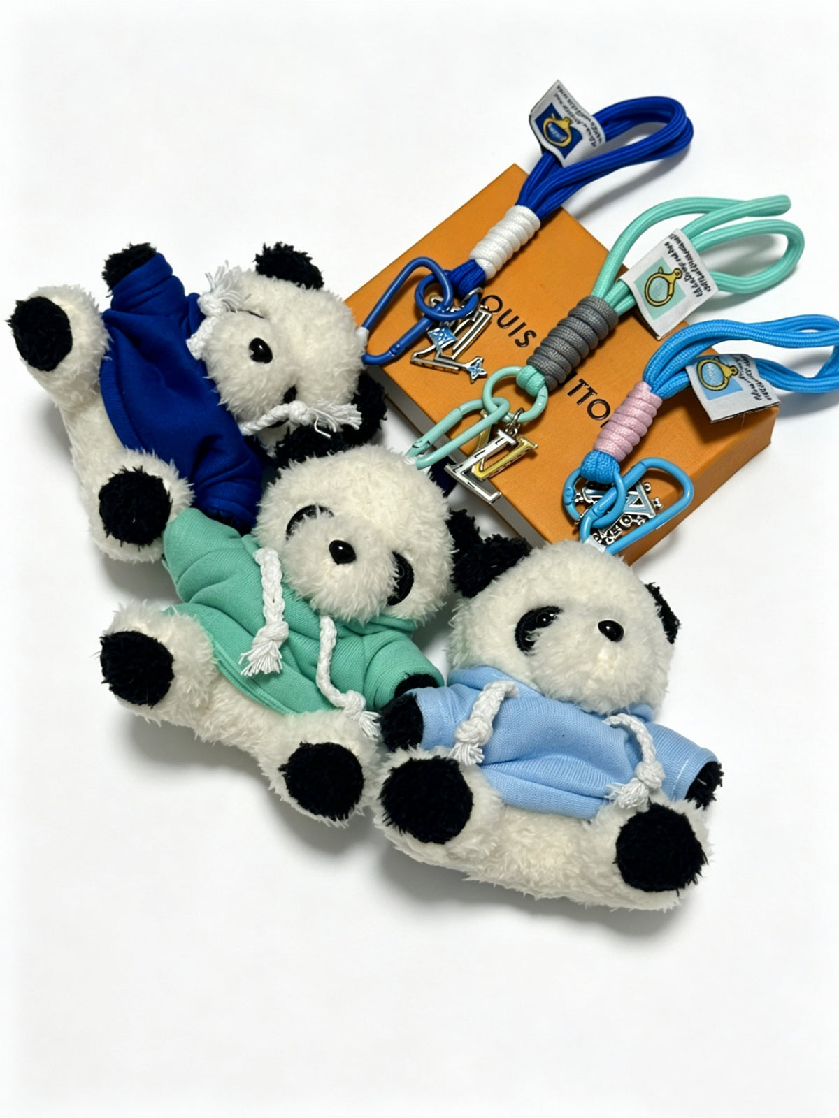 Louis Vuitton Plush Panda Keychain with Blue Strap - album image 7