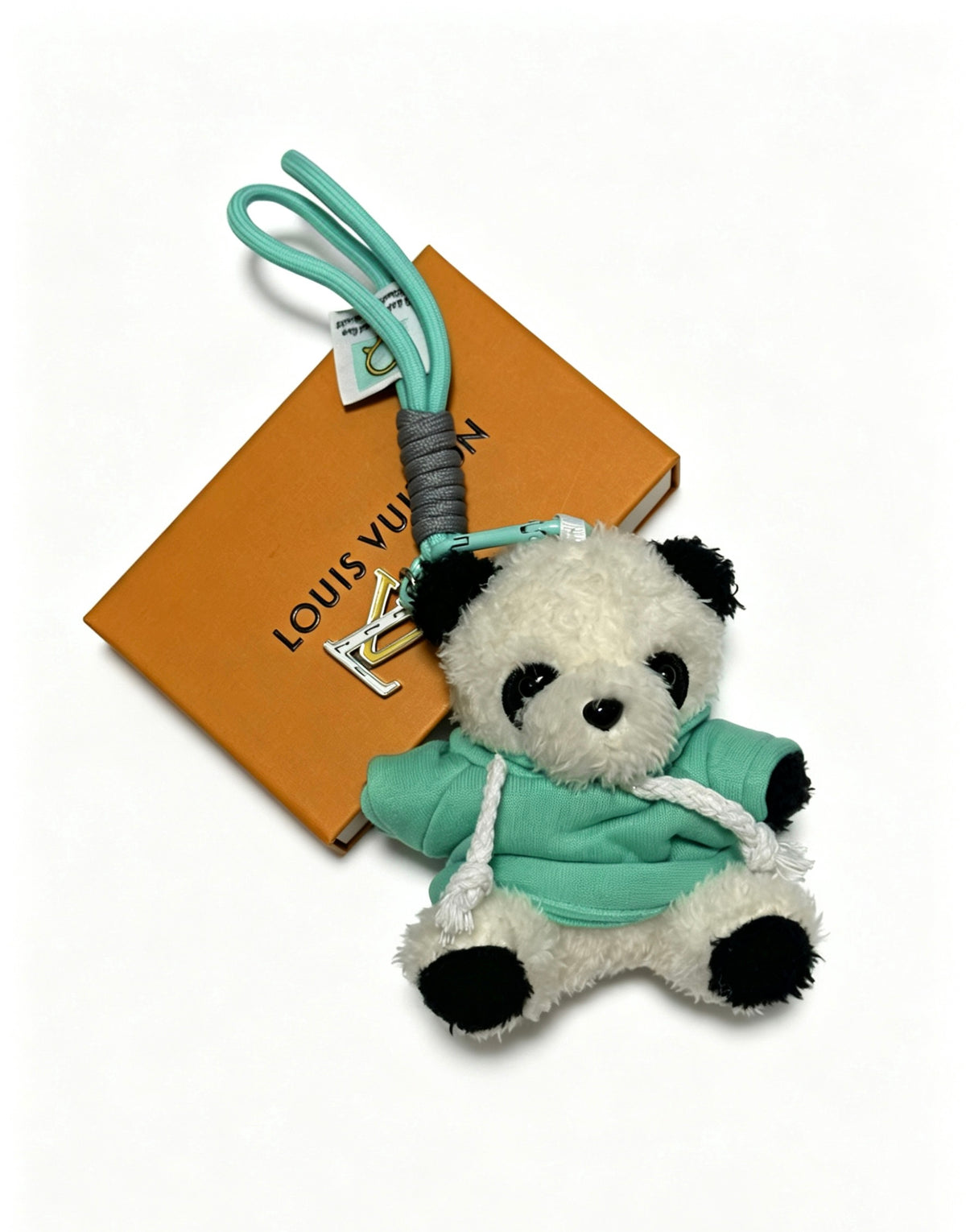 Louis Vuitton Plush Panda Keychain in Green Outfit - album image 3