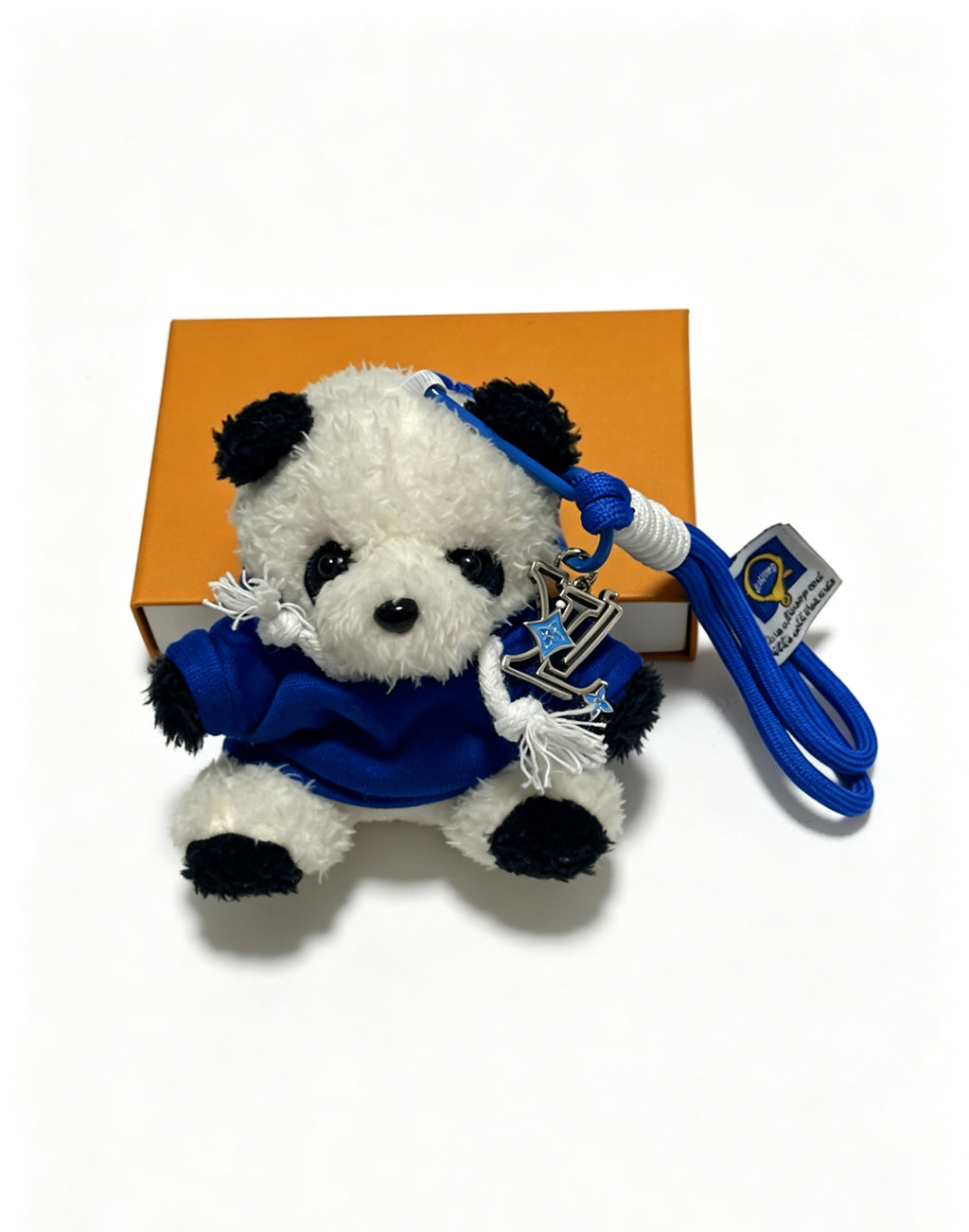 Louis Vuitton Plush Panda Keychain in Blue Outfit - album image 1