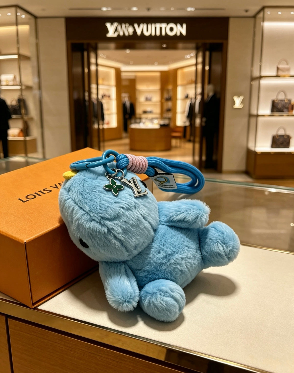 Louis Vuitton Blue Plush Dinosaur Keychain - album image 5