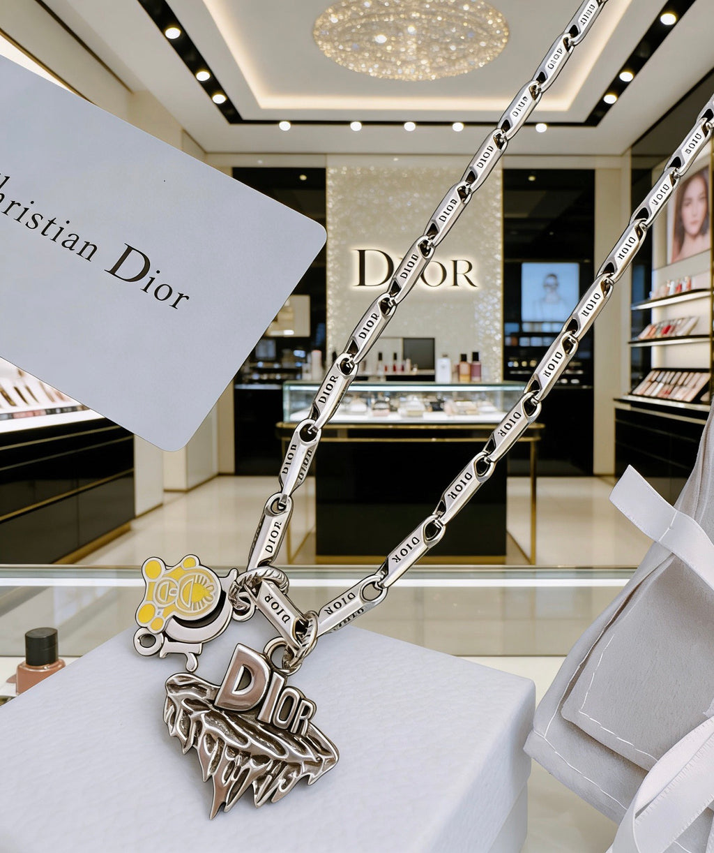 Dior Double Ornamental Pendant Necklace - product image 8
