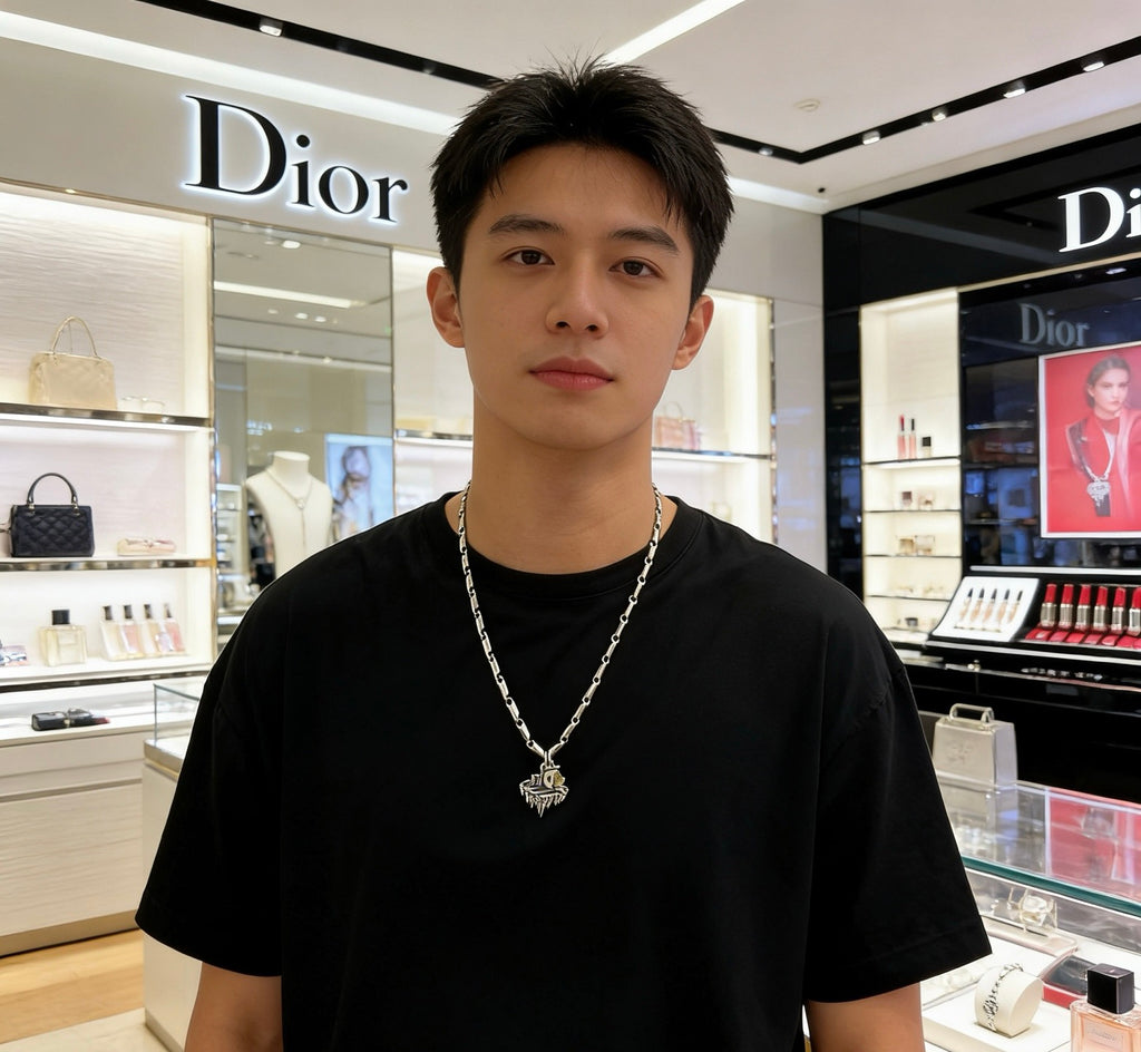 Dior Double Ornamental Pendant Necklace - product image 9