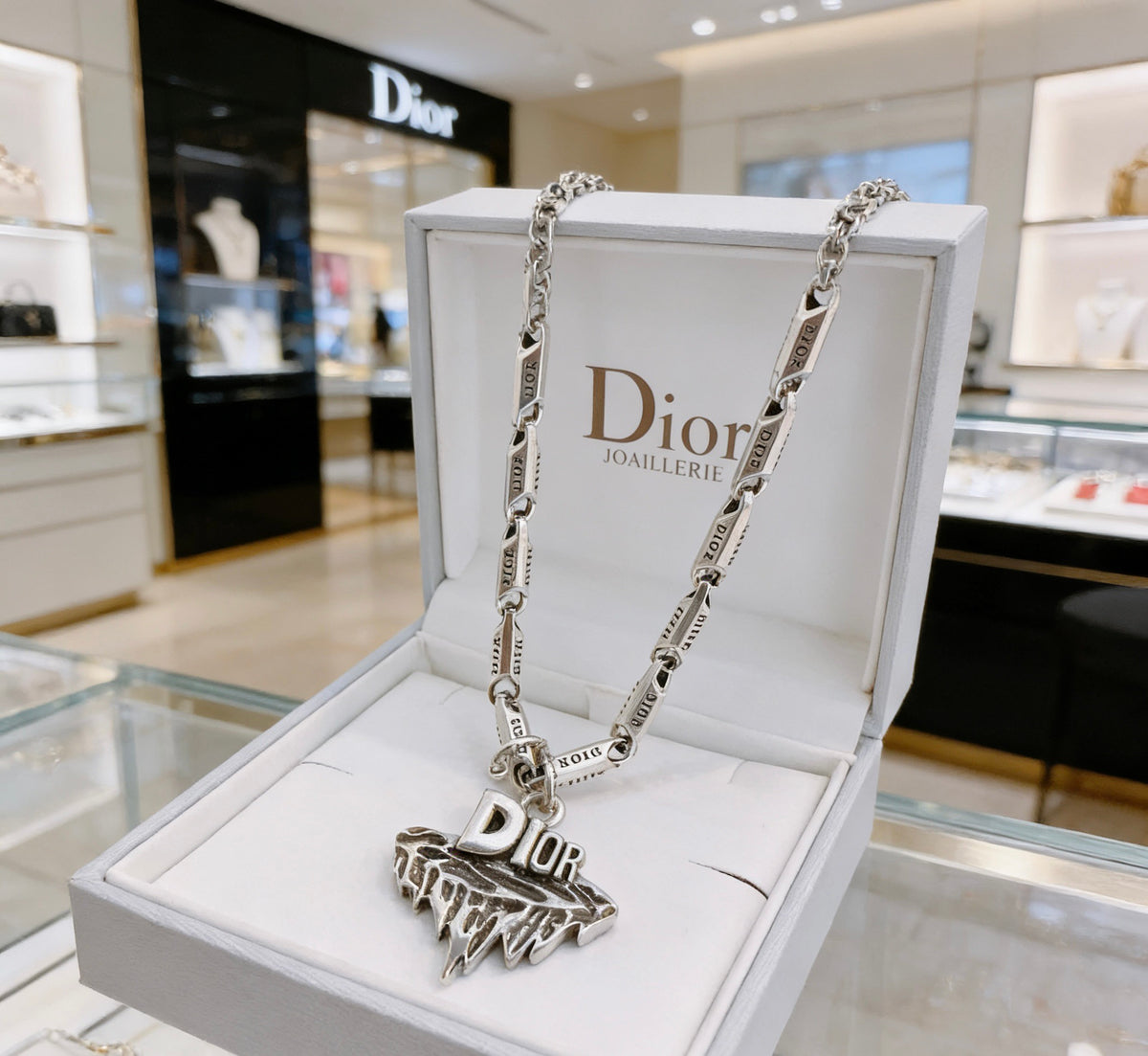 Dior Double Ornamental Pendant Necklace - product image 5