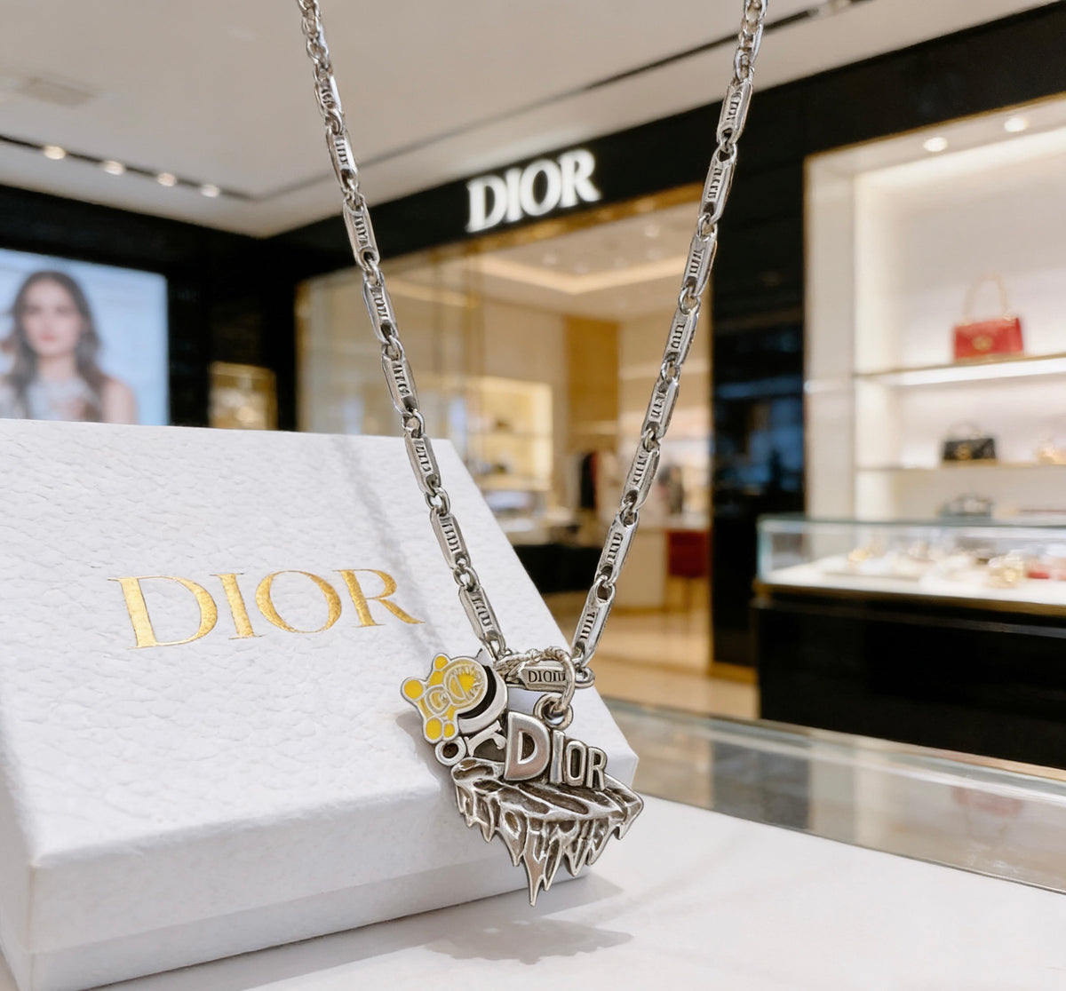 Dior Double Ornamental Pendant Necklace - product image 2